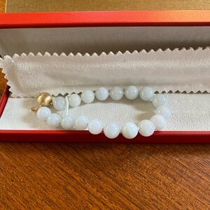 Gumps White Jade Bracelet